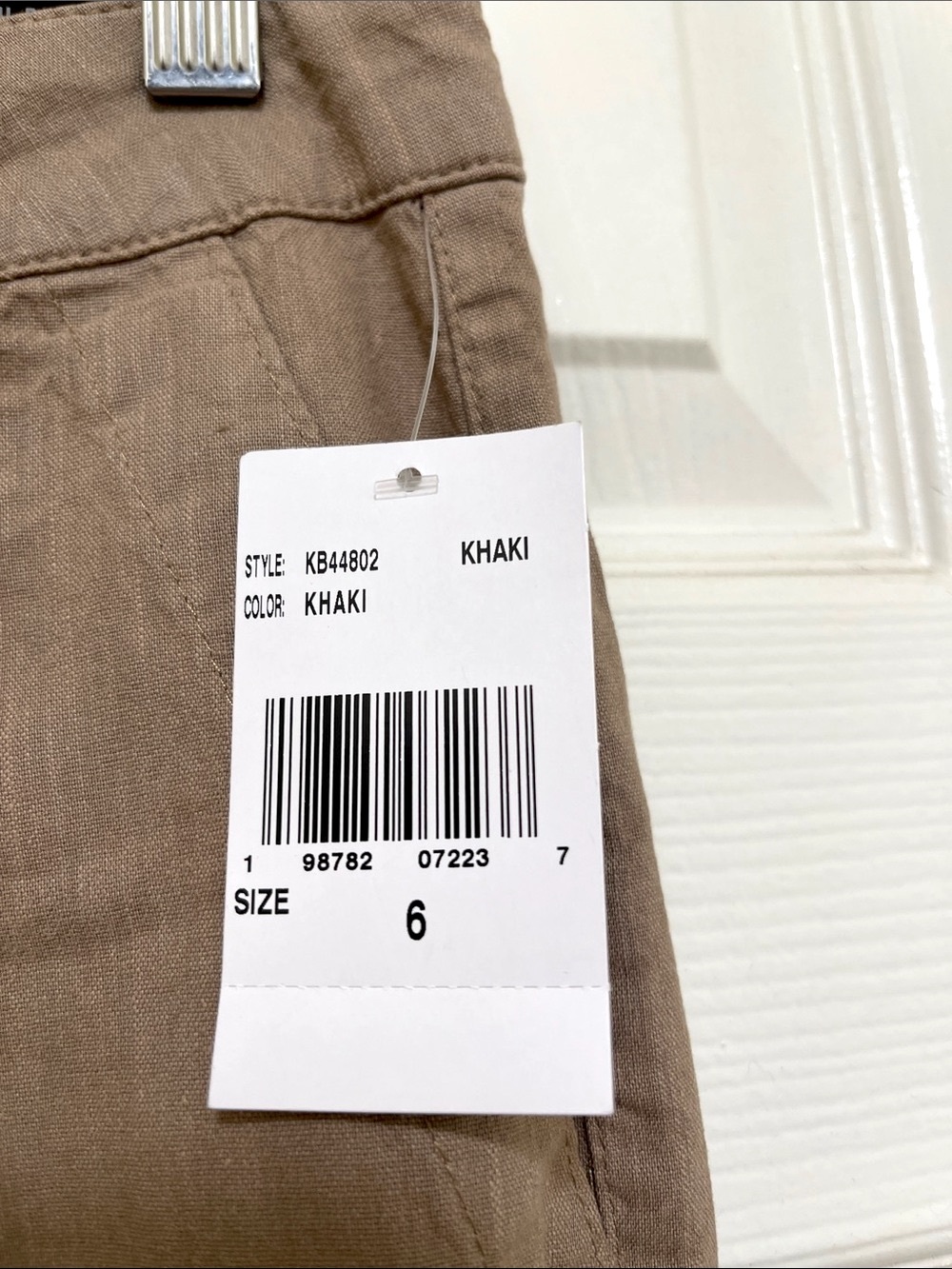 NWT Kut From The Kloth Topaz Linen Wide Leg in Khaki - Picture 8 of 9
